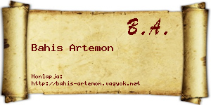 Bahis Artemon névjegykártya